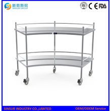 Fan Shaped Hospital Stainless Steel Medical Trolley